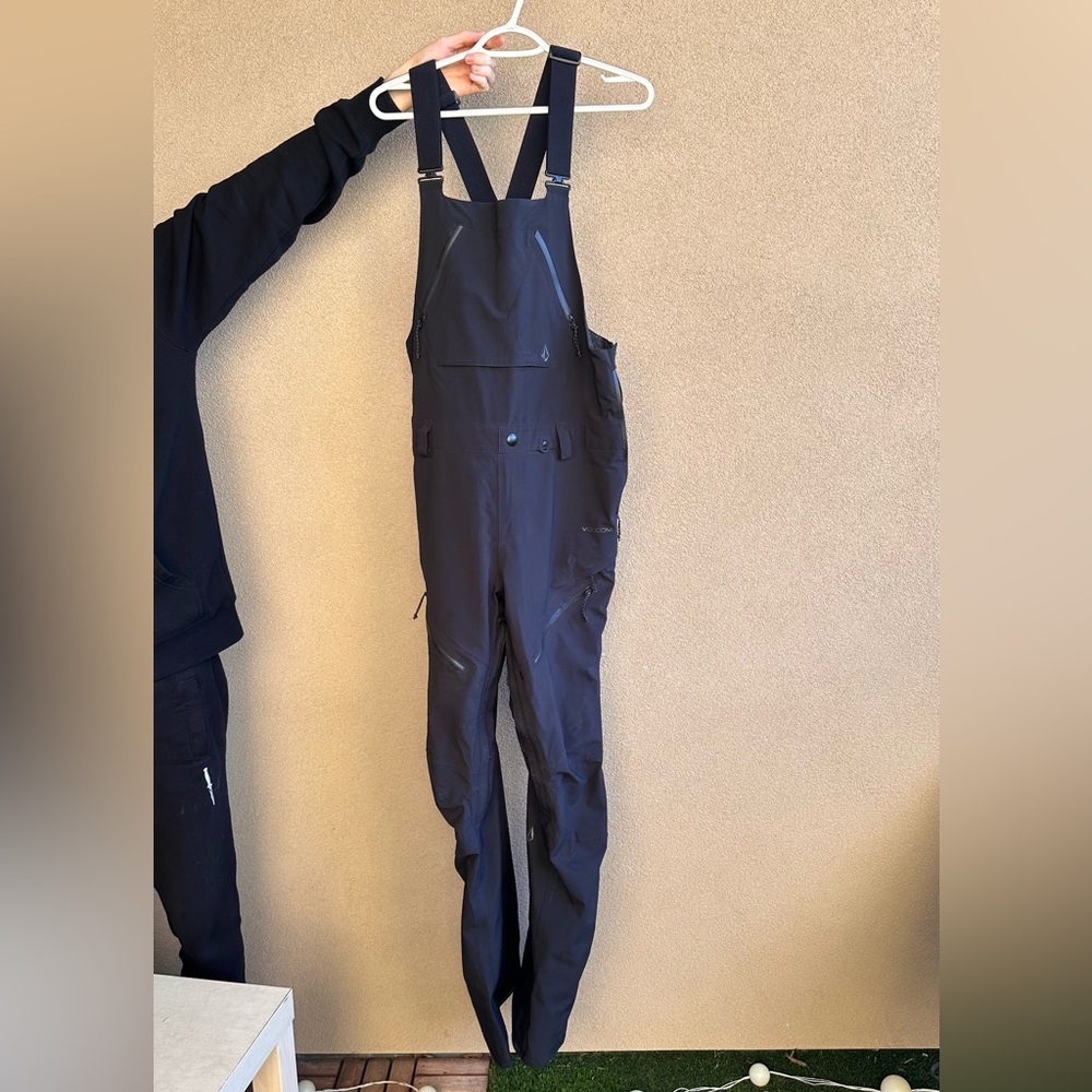 WOMENS ELM STRETCH GORE BIB OVERALLS - BLACK